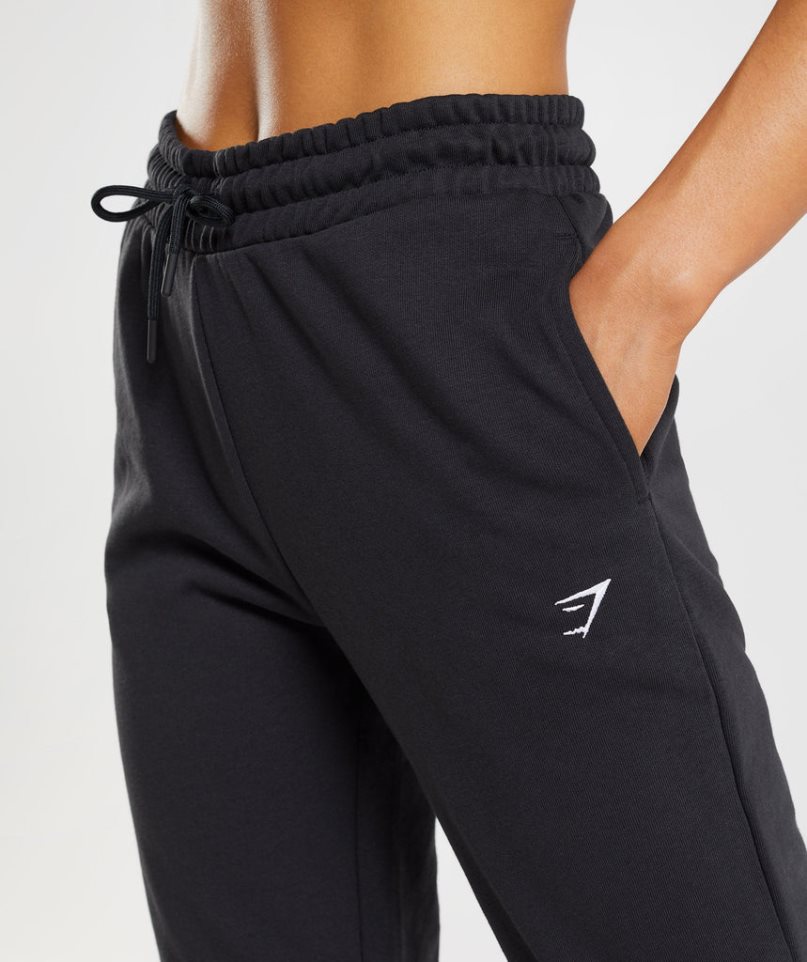 Spodnie Do Biegania Gymshark Treningowe Damskie Czarne | PL 830FRT